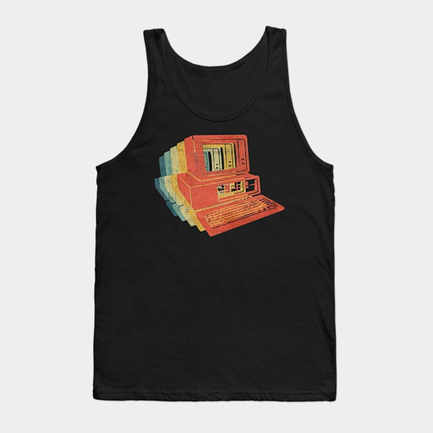 Computer Retro Retro Vintage Color Tank Top by bridgewalker